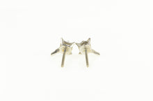 Load image into Gallery viewer, 14K 0.30 Ctw 1950&#39;s Diamond Cross Squared Stud Earrings Yellow Gold