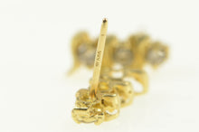 Load image into Gallery viewer, 14K 0.30 Ctw Diamond Wavy Link Chain Dangle Earrings Yellow Gold