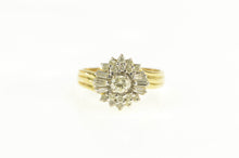 Load image into Gallery viewer, 14K 0.50 Ctw Diamond Baguette Halo Engagement Ring Yellow Gold