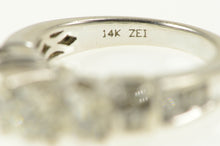 Load image into Gallery viewer, 14K 2.46 Ctw Three Diamond Classic Engagement Ring White Gold