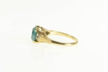 Load image into Gallery viewer, 14K 1940&#39;s 3.04 Ctw Blue Topaz Diamond Accent Ring Yellow Gold
