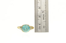 Load image into Gallery viewer, 14K 1940&#39;s 3.04 Ctw Blue Topaz Diamond Accent Ring Yellow Gold