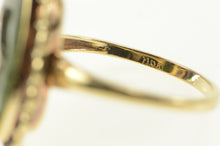 Load image into Gallery viewer, 10K Serpentine Diamond Accent Retro Statement Ring Yellow Gold