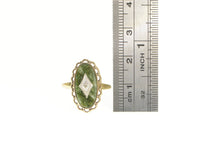 Load image into Gallery viewer, 10K Serpentine Diamond Accent Retro Statement Ring Yellow Gold