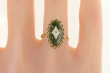 Load image into Gallery viewer, 10K Serpentine Diamond Accent Retro Statement Ring Yellow Gold