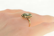Load image into Gallery viewer, 10K Serpentine Diamond Accent Retro Statement Ring Yellow Gold