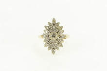 Load image into Gallery viewer, 14K 0.60 Ctw Diamond Cluster 1950&#39;s Engagement Ring Yellow Gold