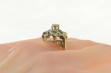 Load image into Gallery viewer, 14K 0.60 Ctw Diamond Cluster 1950&#39;s Engagement Ring Yellow Gold