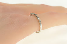 Load image into Gallery viewer, 14K Ornate Diamond Stackable Wedding Band Ring White Gold