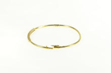 Load image into Gallery viewer, 14K 0.50 Ctw Diamond Bar Set Oval Bangle Bracelet 7&quot; Yellow Gold