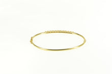 Load image into Gallery viewer, 14K 0.50 Ctw Diamond Bar Set Oval Bangle Bracelet 7&quot; Yellow Gold