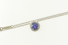 Load image into Gallery viewer, Platinum Tiffany &amp; Co. 1.20 Ctw Tanzanite Diamond Chain Necklace 16&quot;