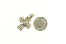 Load image into Gallery viewer, 18K 0.75 Ctw Diamond Encrusted Chimento Cross Pendant White Gold