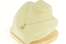 Load image into Gallery viewer, 14K 0.50 Ctw Round Diamond Halo Cluster Pendant Yellow Gold