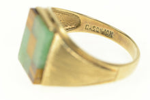 Load image into Gallery viewer, 10K Aventurine Tiger&#39;s Eye Squared Inlay Men&#39;s Ring Yellow Gold