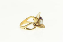 Load image into Gallery viewer, 14K 1950&#39;s Pearl Amethyst Pearl Accent Statement Ring Yellow Gold