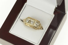 Load image into Gallery viewer, 14K Art Deco Diamond Wide Statement Band Ring Yellow Gold