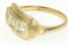 Load image into Gallery viewer, 14K Art Deco Diamond Wide Statement Band Ring Yellow Gold