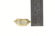 Load image into Gallery viewer, 14K Art Deco Diamond Wide Statement Band Ring Yellow Gold