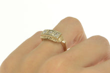 Load image into Gallery viewer, 14K Art Deco Diamond Wide Statement Band Ring Yellow Gold