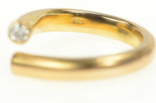 Load image into Gallery viewer, 18K Diamond Two Stone Open Bypass Statement Ring Yellow Gold