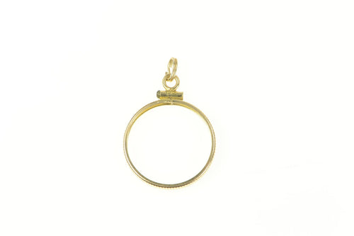 14K 1/2 oz. Gold Sovereign Coin Bezel Holder Charm/Pendant Yellow Gold