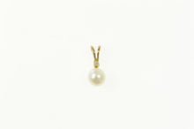 Load image into Gallery viewer, 10K Pearl Diamond Accent Classic Statement Charm/Pendant Yellow Gold