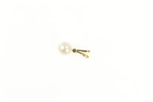 Load image into Gallery viewer, 10K Pearl Diamond Accent Classic Statement Charm/Pendant Yellow Gold