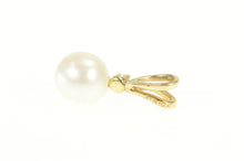 Load image into Gallery viewer, 10K Pearl Diamond Accent Classic Statement Charm/Pendant Yellow Gold