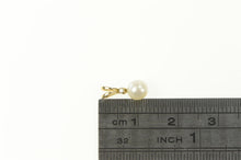 Load image into Gallery viewer, 10K Pearl Diamond Accent Classic Statement Charm/Pendant Yellow Gold