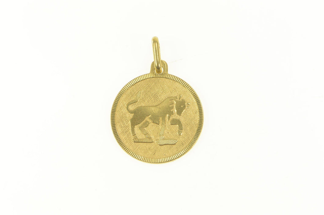 18K Bull Taurus Astrology Zodiac Star Sign Charm/Pendant Yellow Gold