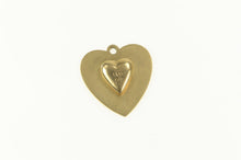 Load image into Gallery viewer, 14K 1960&#39;s Double Heart J Monogram Engraved Charm/Pendant Yellow Gold