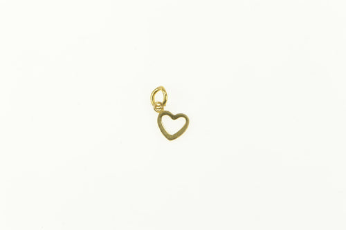 14K Classic Heart Cute Love Symbol Pendant Yellow Gold