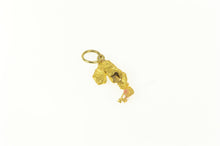 Load image into Gallery viewer, 22K Raw Textured Nugget Cluster Abstract Charm/Pendant Yellow Gold
