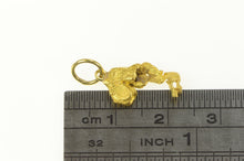Load image into Gallery viewer, 22K Raw Textured Nugget Cluster Abstract Charm/Pendant Yellow Gold