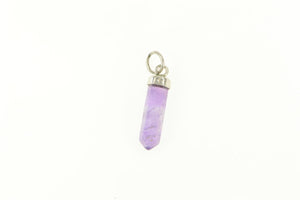 Sterling Silver Amethyst Point Crystal Cute Charm/Pendant