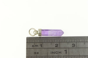Sterling Silver Amethyst Point Crystal Cute Charm/Pendant
