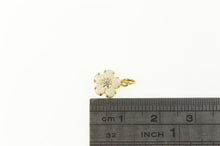 Load image into Gallery viewer, 14K Opal Flower Diamond Accent Cluster Charm/Pendant Yellow Gold