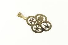 Load image into Gallery viewer, 14K Four Seasons Symbol Time Nature Handmade Charm/Pendant Yellow Gold
