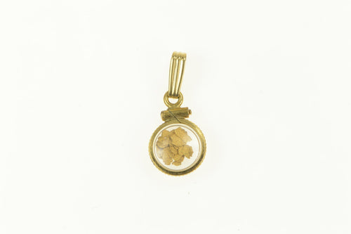 Gold Filled Retro Raw Gold Textured 22K Nugget Capsule Charm/Pendant