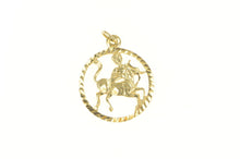 Load image into Gallery viewer, 14K Sagittarius Zodiac Astrology Star Sign Symbol Charm/Pendant Yellow Gold