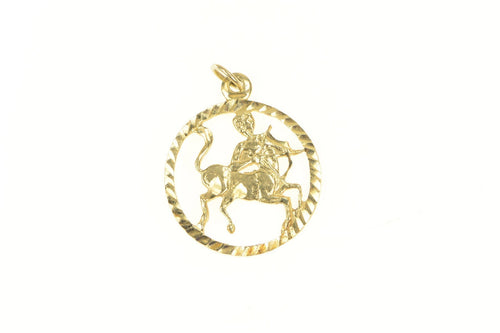 14K Sagittarius Zodiac Astrology Star Sign Symbol Charm/Pendant Yellow Gold