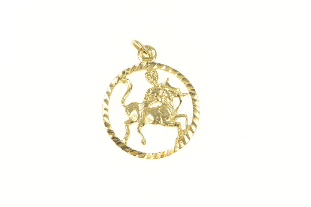 14K Sagittarius Zodiac Astrology Star Sign Symbol Charm/Pendant Yellow Gold