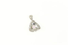 Load image into Gallery viewer, 10K Trillion Pink Sapphire Diamond Triangle Pendant White Gold