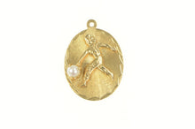Load image into Gallery viewer, 14K Retro Pearl Lady Bowler Bowling Sport Charm/Pendant Yellow Gold