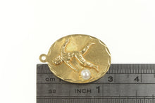 Load image into Gallery viewer, 14K Retro Pearl Lady Bowler Bowling Sport Charm/Pendant Yellow Gold