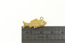 Load image into Gallery viewer, 14K 3D Fish Good Luck Abundance Symbol Charm/Pendant Yellow Gold