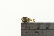 Load image into Gallery viewer, 14K Oval Black Star Sapphire Diamond Cluster Pendant Yellow Gold