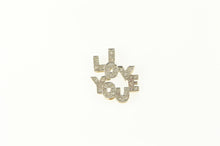 Load image into Gallery viewer, 14K I Love You Diamond Encrusted Romantic Pendant Yellow Gold