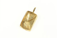 Load image into Gallery viewer, 14K Queen Nefertiti Ornate Squared Repousse Pendant Yellow Gold